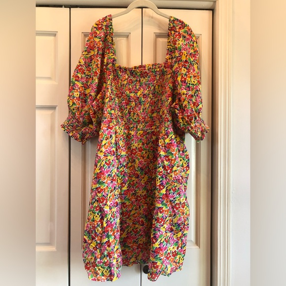 RIXO Dresses & Skirts - Rixo dress, for Target, ruched top and puff fleeces to the elbow, 2X